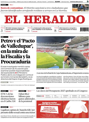 Cover of El Heraldo (Colombia)