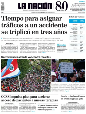 Cover of La Nacion (Costa Rica)
