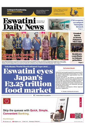 Cover of Eswatini Daily News