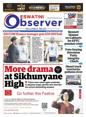 Cover of Eswatini Observer
