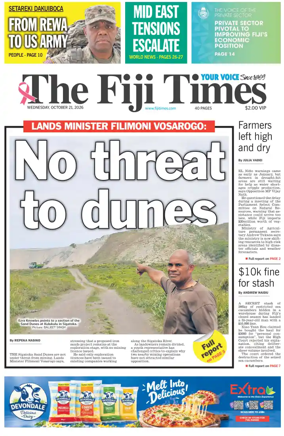 Cover of The Fiji Times