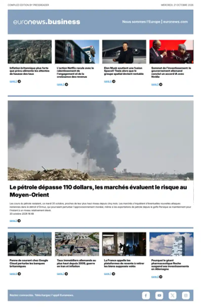 Cover of Euronews Business (French)