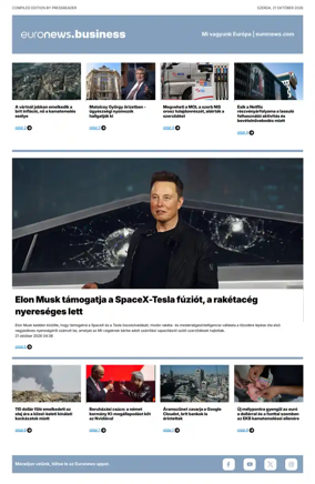 Cover of Euronews Business (Hungarian)