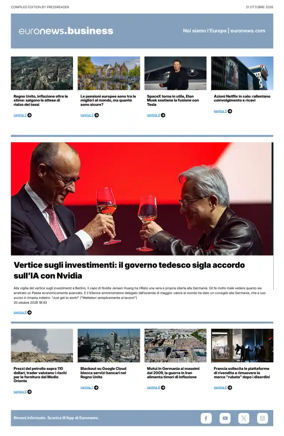Cover of Euronews Business (Italian)