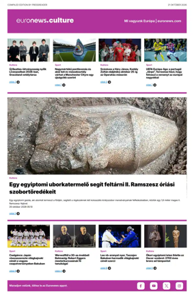 Cover of Euronews Culture and Sport (Hungarian)