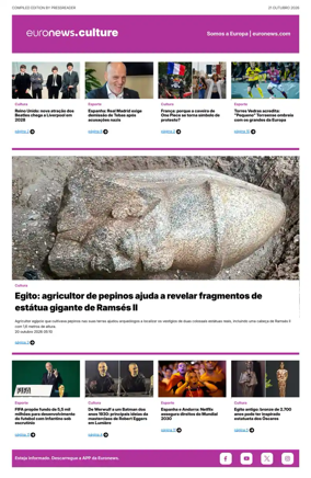Cover of Euronews Culture and Sport (Portuguese)