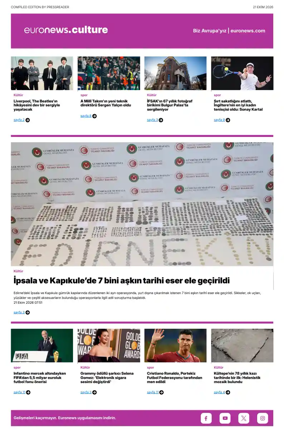 Cover of Euronews Culture and Sport (Turkish) Compiled Edition