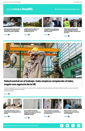 Cover of Euronews Health (Spanish) Compiled Edition