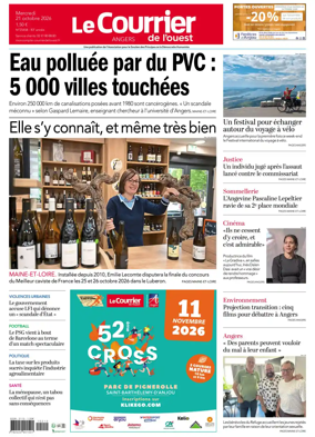 Cover of Le Courrier de l’Ouest (Angers)