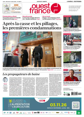 Cover of Ouest France (Loudeac / Rostrenen)