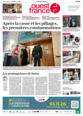 Cover of Ouest France (Nantes)