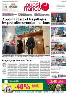 Cover of Ouest France (Pontivy)