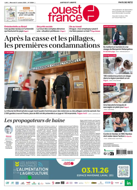 Cover of Ouest France (Pornic / Pays de Retz)