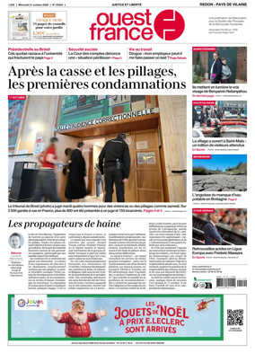 Cover of Ouest France (Redon / Pays de Vilaine)