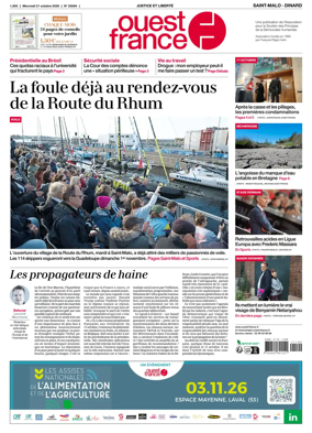 Cover of Ouest France (Saint-Malo)