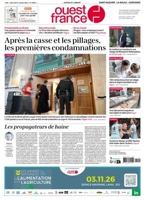 Cover of Ouest France (Saint-Nazaire La Baule Guerande)