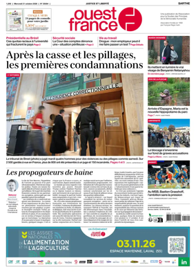 Cover of Ouest France (Sarthe)