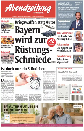 Cover of Abendzeitung Munchen