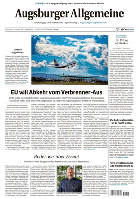Cover of Augsburger Allgemeine (Ausgabe Stadt)