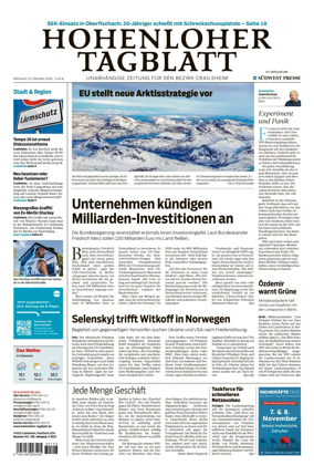 Cover of Hohenloher Tagblatt