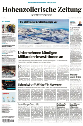 Cover of Hohenzollerische Zeitung