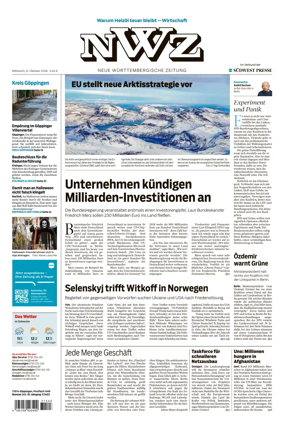 Cover of NWZ – Neue Wurttembergische Zeitung