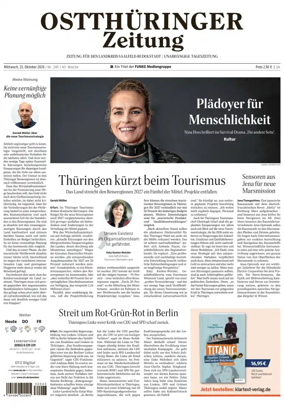 Cover of Ostthuringer Zeitung (Landkreis Saalfeld-Rudolstadt)