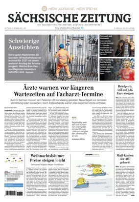 Cover of Sachsische Zeitung (Bautzen Kamenz & Bischofswerda)