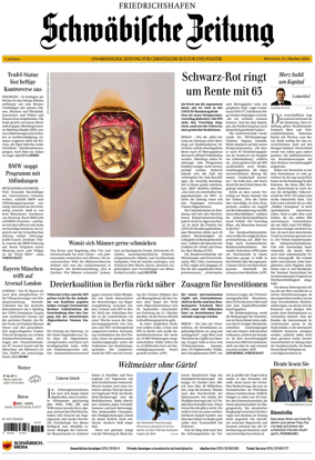 Cover of Schwabische Zeitung (Friedrichshafen)