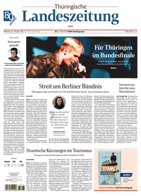 Cover of Thuringische Landeszeitung (Gera)