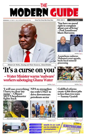 Cover of The Modern Guide Newspaper (Ghana)