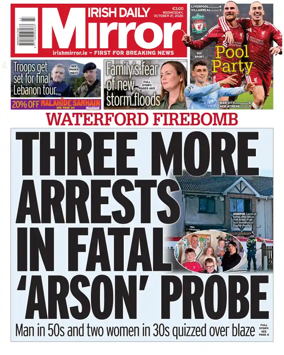 Cover of Irish Daily Mirror