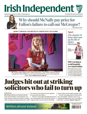 Cover of Irish Independent