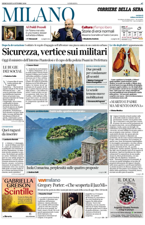 Cover of Corriere della Sera (Milano)