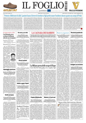 Cover of Il Foglio Quotidiano