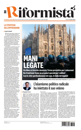Cover of Il Riformista (Italy)