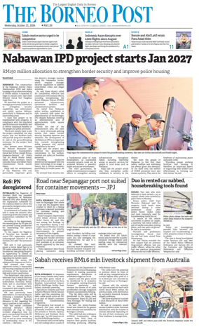Cover of The Borneo Post (Sabah)