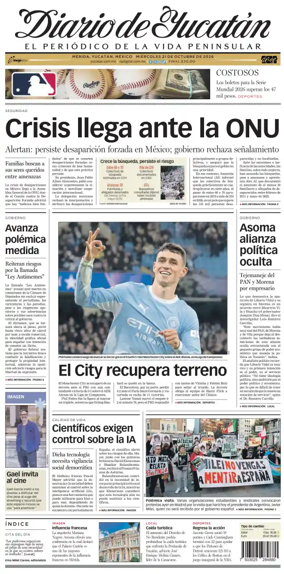 Cover of Diario de Yucatan