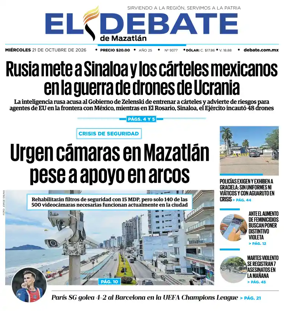 Cover of El Debate de Mazatlan