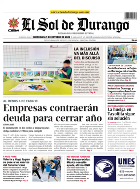 Cover of El Sol de Durango