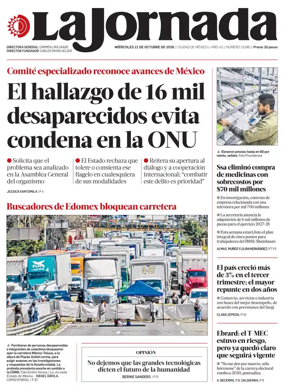 Cover of La Jornada