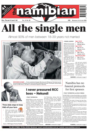 Cover of The Namibian
