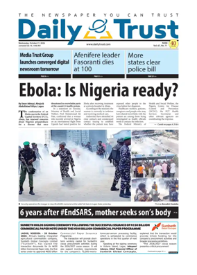 Cover of Daily Trust