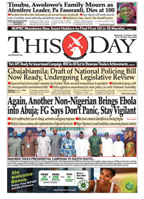 Cover of THISDAY