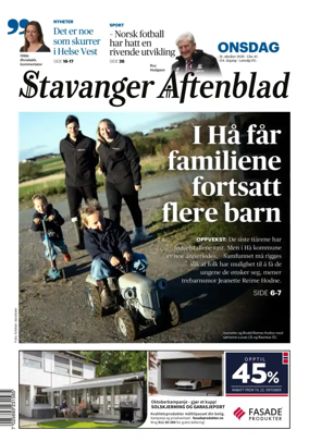 Cover of Stavanger Aftenblad