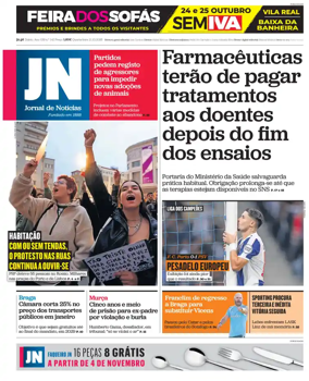 Cover of Jornal de Noticias
