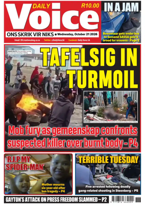 Cover of Daily Voice (South Africa)