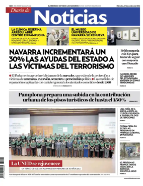 Cover of Diario de Noticias (Spain)
