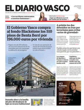 Cover of Diario Vasco (Costa Urola)