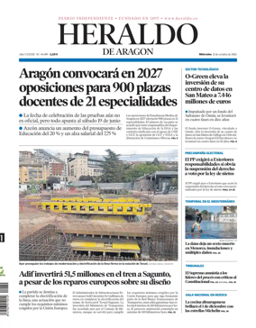 Cover of Heraldo de Aragon